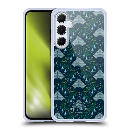 Episodic Drawing Spooky Patterns Angel Moth Soft Gel Case for Samsung Galaxy A55 5G