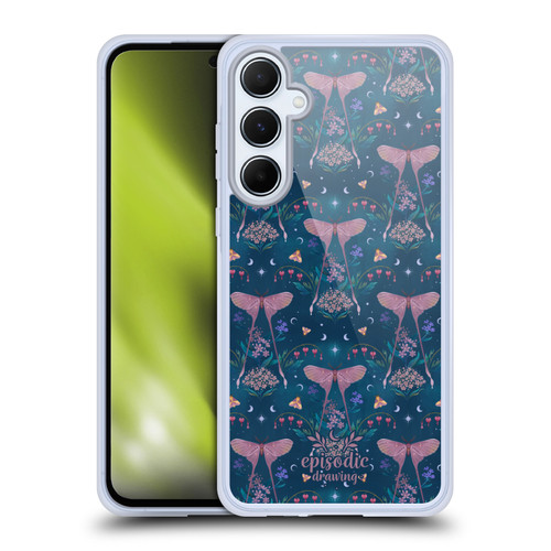 Episodic Drawing Spooky Patterns Halloween Pumpkin Cat Soft Gel Case for Samsung Galaxy A55 5G
