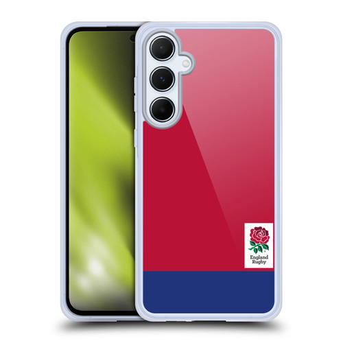England Rugby Union 2016/17 The Rose Colour Block Soft Gel Case for Samsung Galaxy A55 5G