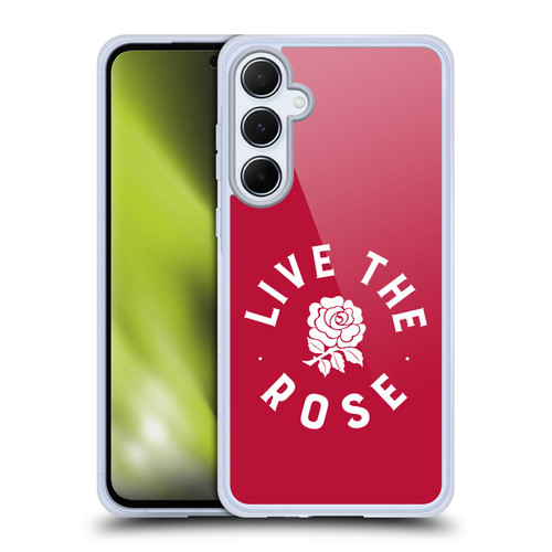 England Rugby Union 2016/17 The Rose Live The Rose Soft Gel Case for Samsung Galaxy A55 5G