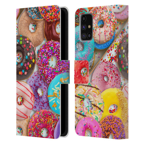 Aimee Stewart Colourful Sweets Donut Noms Leather Book Wallet Case Cover For Samsung Galaxy M31s (2020)