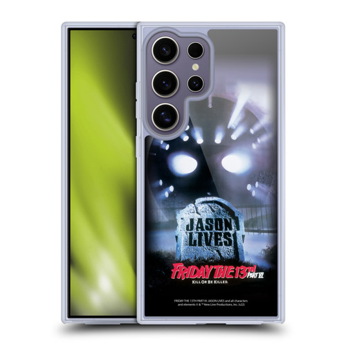Friday the 13th Part VI Jason Lives Key Art Poster Soft Gel Case for Samsung Galaxy S25 Ultra & MagSafe
