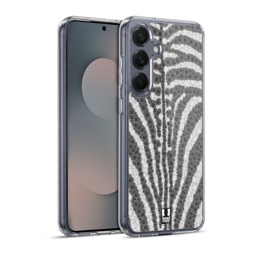 Head Case Designs Floral Camo Print Zebra Soft Gel Case for Samsung Galaxy S25+ & MagSafe