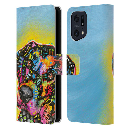 Dean Russo Dogs Labrador Leather Book Wallet Case Cover For OPPO Find X5