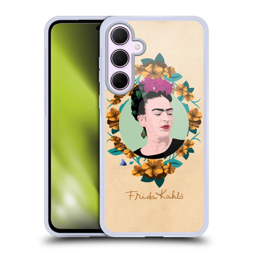 Frida Kahlo Portrait Purple Soft Gel Case for Samsung Galaxy A35 5G