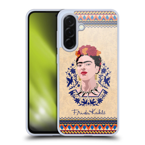 Frida Kahlo Portrait Navy Blue Soft Gel Case for Samsung Galaxy A36 5G