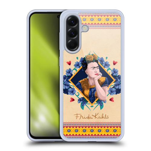 Frida Kahlo Portrait Indigo Soft Gel Case for Samsung Galaxy A56 5G