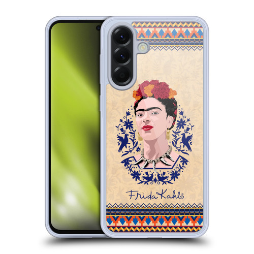 Frida Kahlo Portrait Navy Blue Soft Gel Case for Samsung Galaxy A56 5G