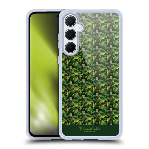 Frida Kahlo Tropical Monkey Pattern Soft Gel Case for Samsung Galaxy A55 5G
