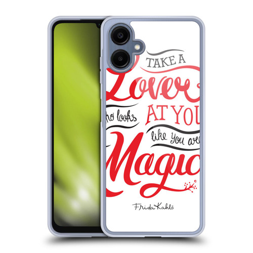 Frida Kahlo Typography Lover White Soft Gel Case for Samsung Galaxy A06 4G / 5G