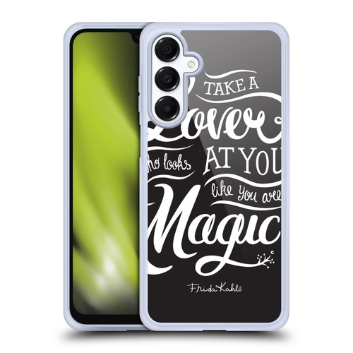 Frida Kahlo Typography Lover Black Soft Gel Case for Samsung Galaxy A16 5G & MagSafe