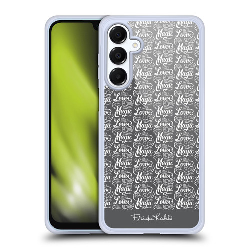 Frida Kahlo Typography Lover Grey Soft Gel Case for Samsung Galaxy A16 5G & MagSafe