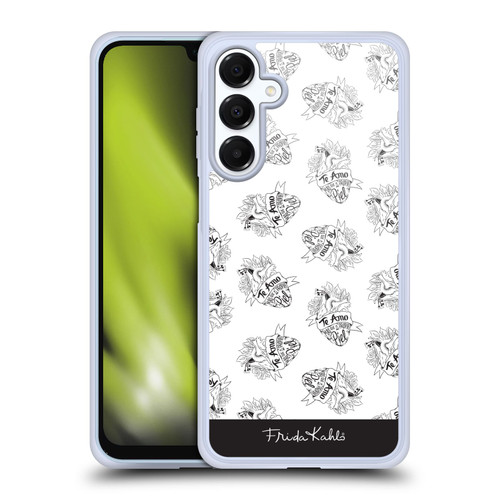Frida Kahlo Typography White Heart Soft Gel Case for Samsung Galaxy A16 5G & MagSafe