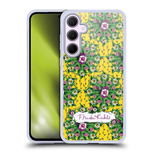Frida Kahlo Purple Florals Mandala Soft Gel Case for Samsung Galaxy A35 5G