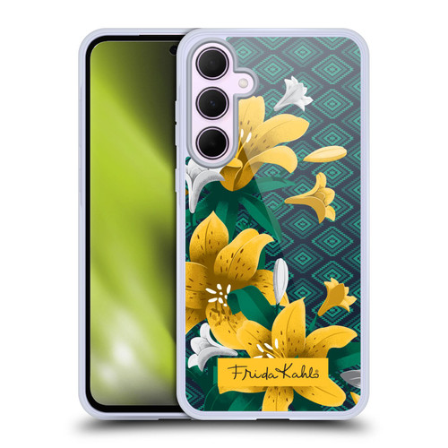 Frida Kahlo Flowers Yellow Lilies Soft Gel Case for Samsung Galaxy A35 5G