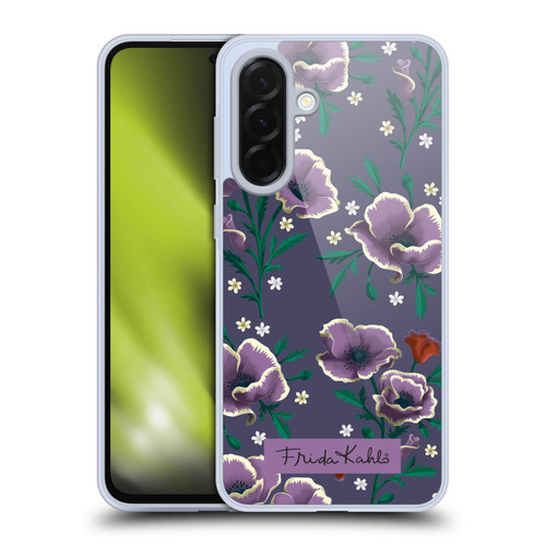 Frida Kahlo Flowers Purple Soft Gel Case for Samsung Galaxy A36 5G