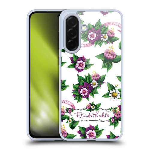 Frida Kahlo Purple Florals Pattern Soft Gel Case for Samsung Galaxy A36 5G