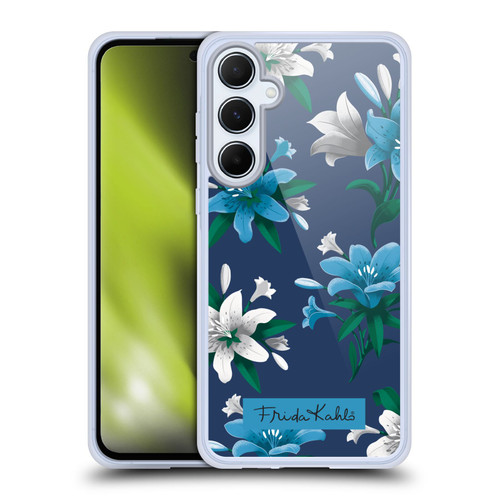 Frida Kahlo Flowers Blue Lilies Soft Gel Case for Samsung Galaxy A55 5G