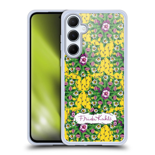 Frida Kahlo Purple Florals Mandala Soft Gel Case for Samsung Galaxy A55 5G