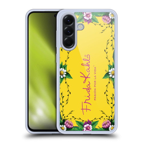 Frida Kahlo Purple Florals Frame Soft Gel Case for Samsung Galaxy A56 5G