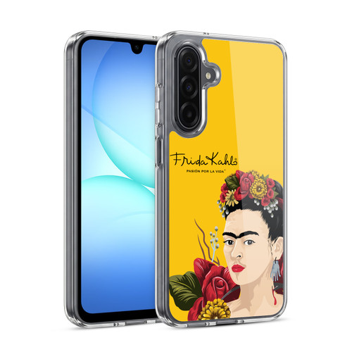 Frida Kahlo Red Florals Portrait Soft Gel Case for Samsung Galaxy A17 4G / 5G