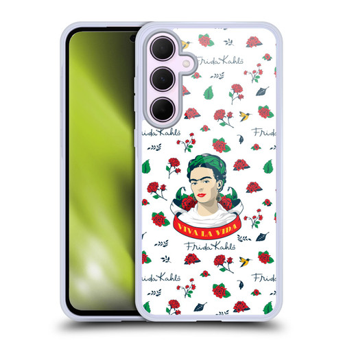 Frida Kahlo Icons Rose Patterns Soft Gel Case for Samsung Galaxy A35 5G