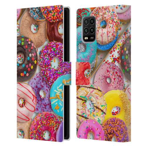 Aimee Stewart Colourful Sweets Donut Noms Leather Book Wallet Case Cover For Xiaomi Mi 10 Lite 5G
