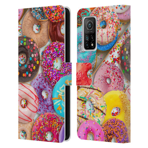 Aimee Stewart Colourful Sweets Donut Noms Leather Book Wallet Case Cover For Xiaomi Mi 10T 5G