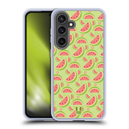 Head Case Designs Fruit Patterns Watermelons Soft Gel Case for Samsung Galaxy S24 FE & MagSafe