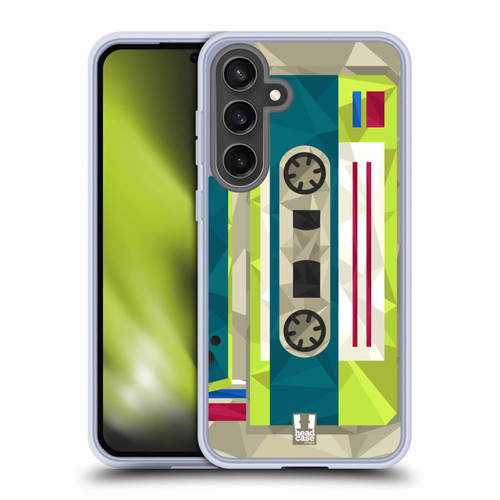 Head Case Designs Geometric Gadgets Cassette Tape Soft Gel Case for Samsung Galaxy S24 FE & MagSafe