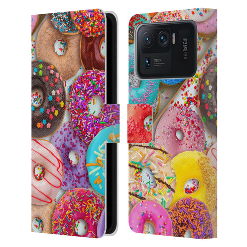 Aimee Stewart Colourful Sweets Donut Noms Leather Book Wallet Case Cover For Xiaomi Mi 11 Ultra