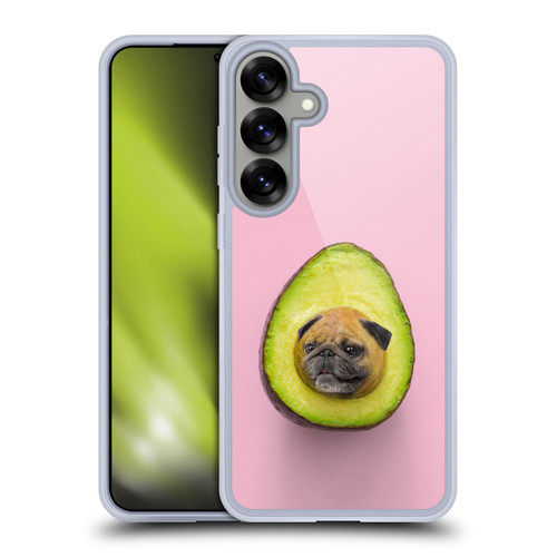 Pixelmated Animals Surreal Pets Pugacado Soft Gel Case for Samsung Galaxy S25+ & MagSafe