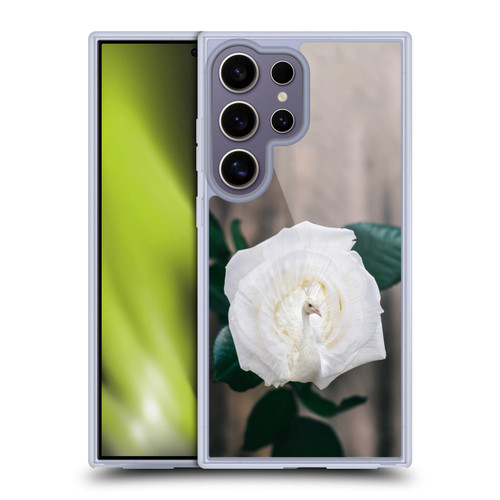 Pixelmated Animals Surreal Pets Peacock Rose Soft Gel Case for Samsung Galaxy S25 Ultra & MagSafe