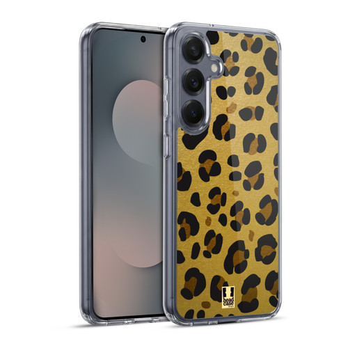 Head Case Designs Grand As Gold Animal Print Soft Gel Case for Samsung Galaxy S25+ & MagSafe