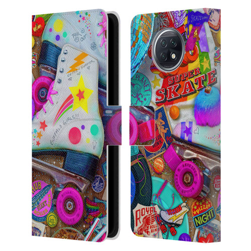 Aimee Stewart Colourful Sweets Skate Night Leather Book Wallet Case Cover For Xiaomi Redmi Note 9T 5G