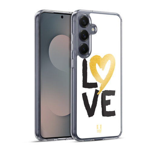 Head Case Designs Grand As Gold Love Soft Gel Case for Samsung Galaxy S25+ & MagSafe
