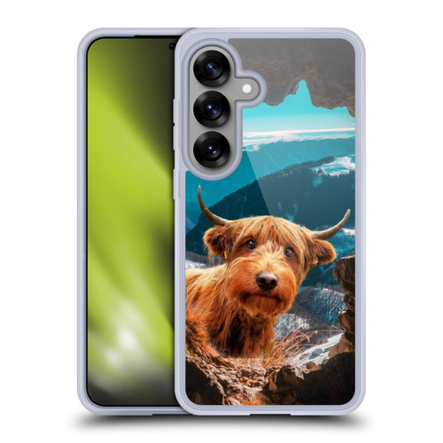 Pixelmated Animals Surreal Wildlife Cowpup Soft Gel Case for Samsung Galaxy S25 & MagSafe