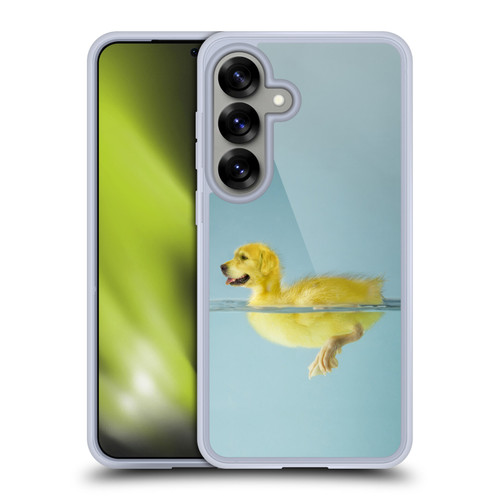 Pixelmated Animals Surreal Wildlife Dog Duck Soft Gel Case for Samsung Galaxy S25 & MagSafe
