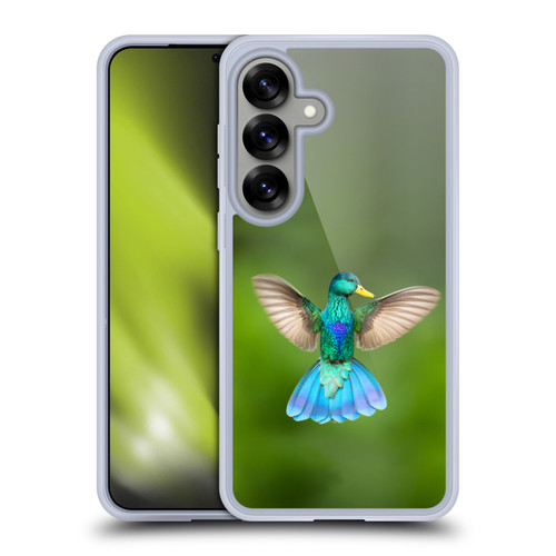 Pixelmated Animals Surreal Wildlife Quaking Bird Soft Gel Case for Samsung Galaxy S25 & MagSafe