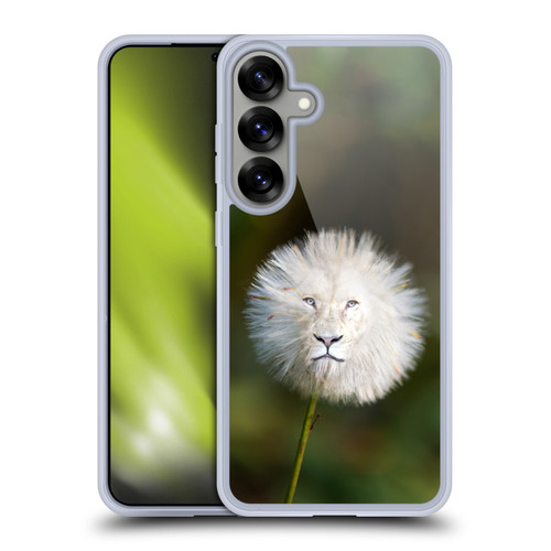 Pixelmated Animals Surreal Wildlife Dandelion Soft Gel Case for Samsung Galaxy S25+ & MagSafe