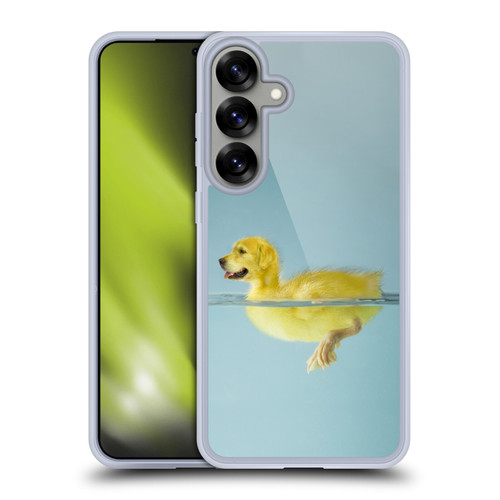 Pixelmated Animals Surreal Wildlife Dog Duck Soft Gel Case for Samsung Galaxy S25+ & MagSafe