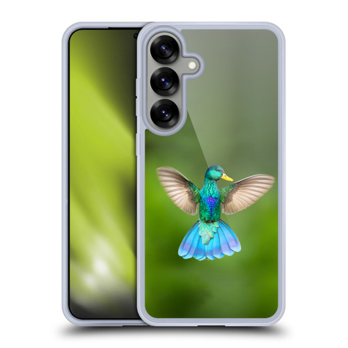 Pixelmated Animals Surreal Wildlife Quaking Bird Soft Gel Case for Samsung Galaxy S25+ & MagSafe