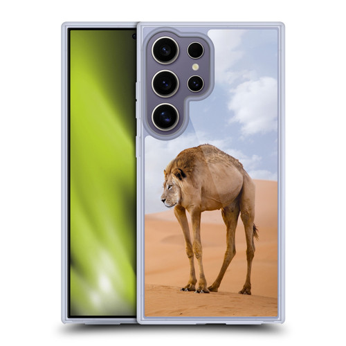Pixelmated Animals Surreal Wildlife Camel Lion Soft Gel Case for Samsung Galaxy S25 Ultra & MagSafe