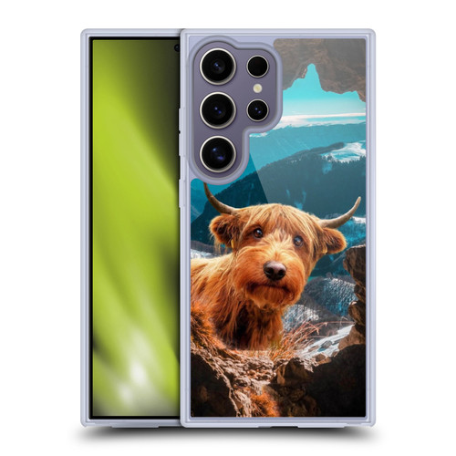 Pixelmated Animals Surreal Wildlife Cowpup Soft Gel Case for Samsung Galaxy S25 Ultra & MagSafe