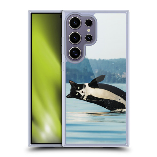 Pixelmated Animals Surreal Wildlife Orcat Soft Gel Case for Samsung Galaxy S25 Ultra & MagSafe