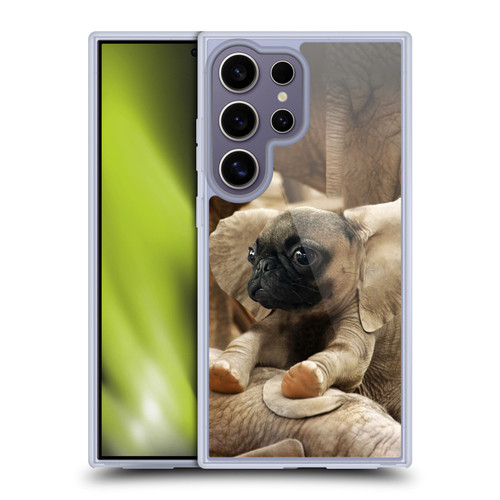 Pixelmated Animals Surreal Wildlife Pugephant Soft Gel Case for Samsung Galaxy S25 Ultra & MagSafe