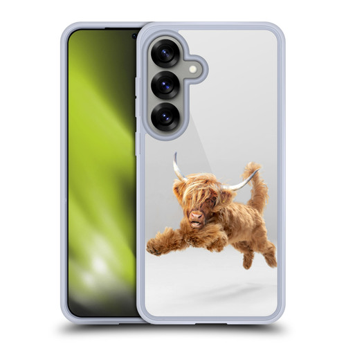 Pixelmated Animals Surreal Pets Highland Pup Soft Gel Case for Samsung Galaxy S25 & MagSafe