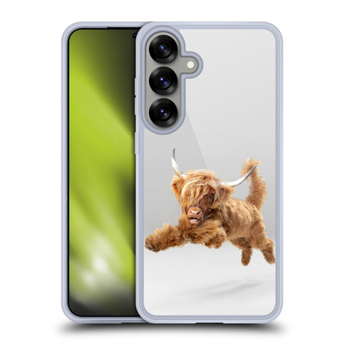 Pixelmated Animals Surreal Pets Highland Pup Soft Gel Case for Samsung Galaxy S25+ & MagSafe