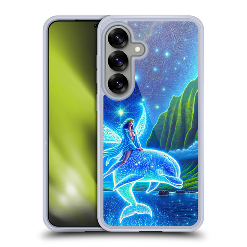 Shambhala Light Visionary Art Ethereal Graphics Dolphins In Dreams Soft Gel Case for Samsung Galaxy S25 & MagSafe