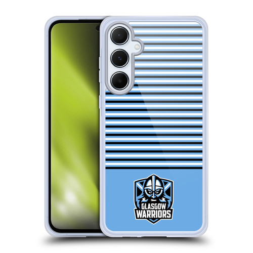 Glasgow Warriors Logo Stripes Blue 2 Soft Gel Case for Samsung Galaxy A55 5G